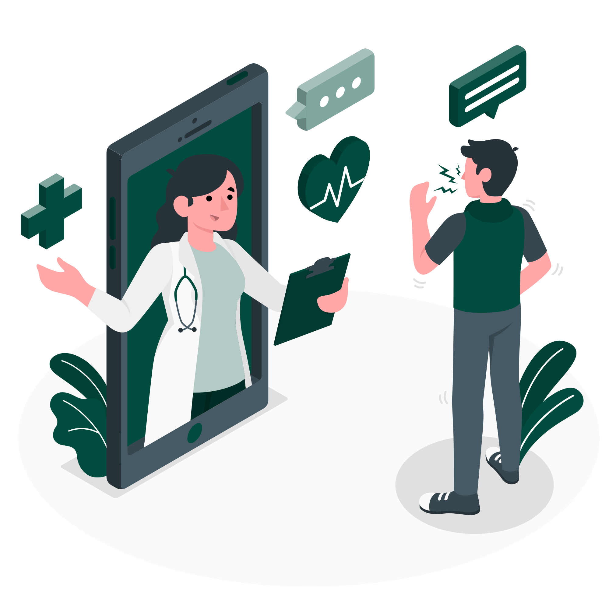 Illustration of person using a digital health service
